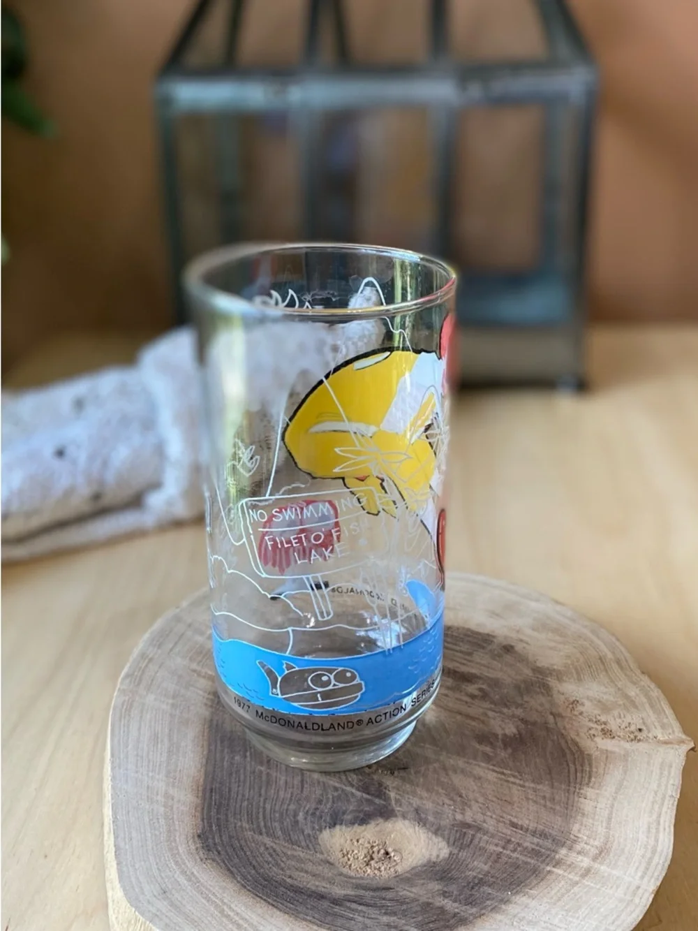 Vintage Ronald McDonald 1977 McDonald land action series glassware
